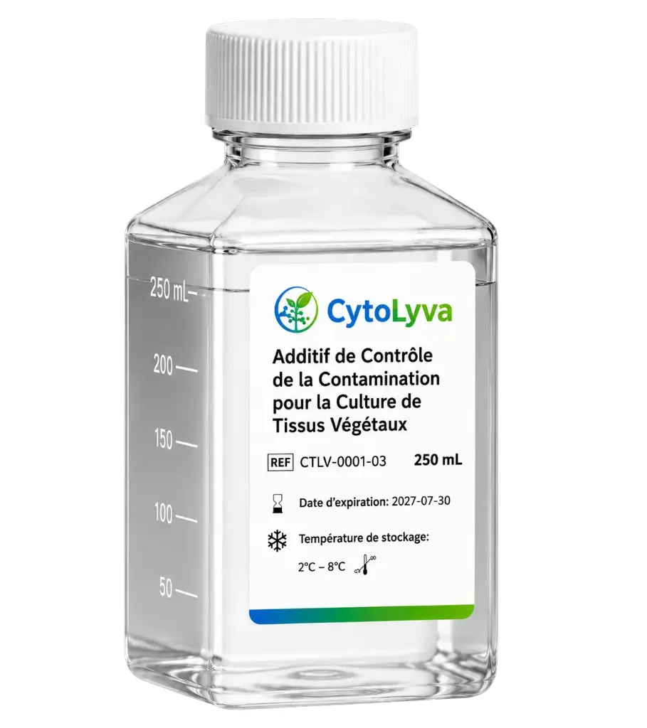 Additif de contrôle de la contamination des cultures de tissus végétaux