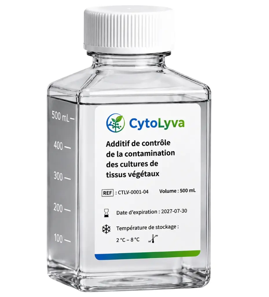 Additif de contrôle de la contamination des cultures de tissus végétaux
