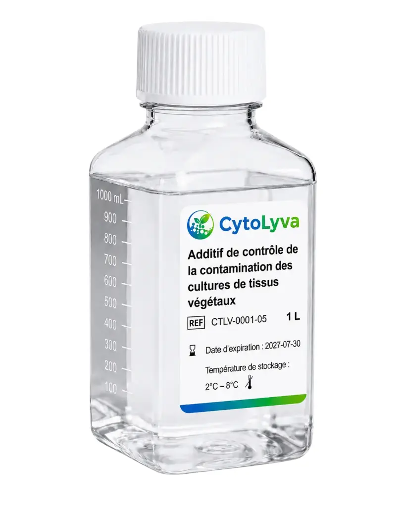 Additif de contrôle de la contamination des cultures de tissus végétaux