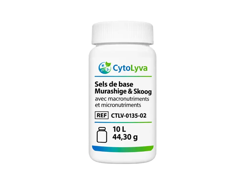 Sels de base Murashige & Skoog avec macronutriments et micronutriments
