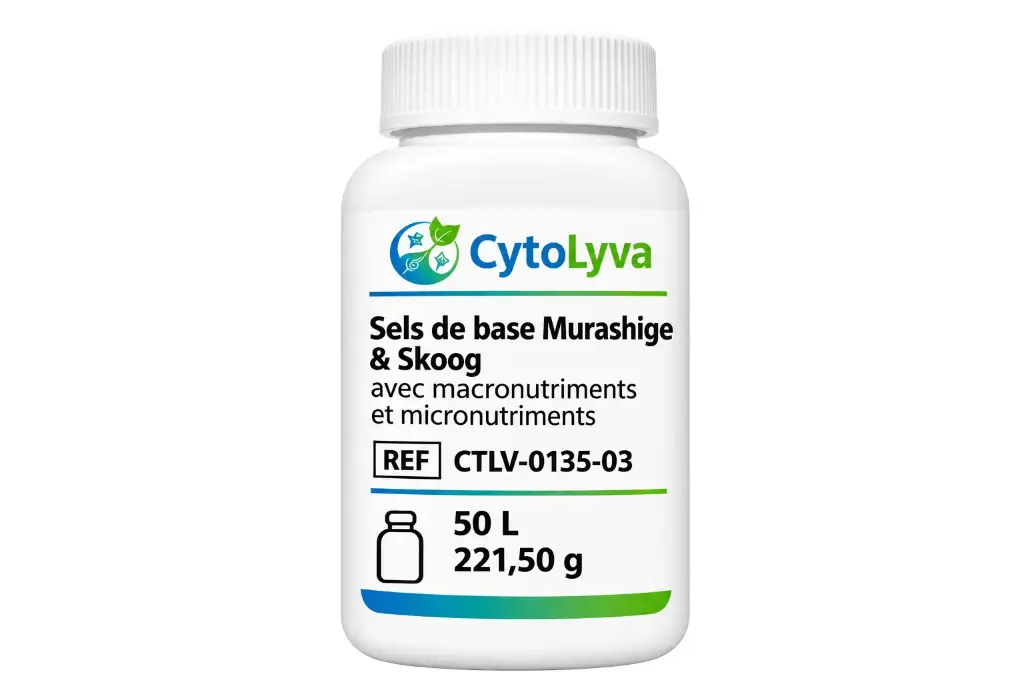 Sels de base Murashige & Skoog avec macronutriments et micronutriments