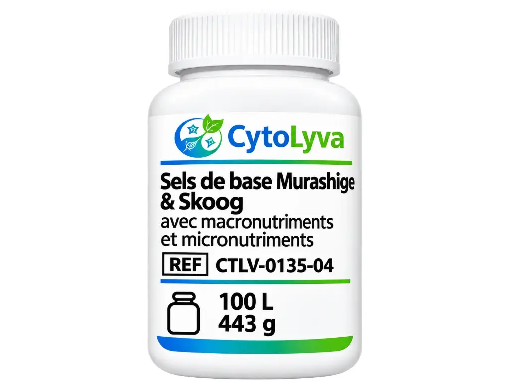 Sels de base Murashige & Skoog avec macronutriments et micronutriments