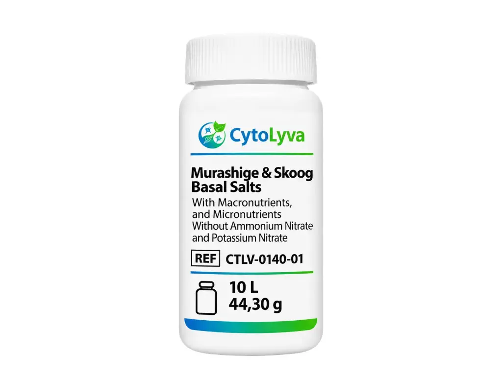 Sels de base Murashige & Skoog avec macronutriments et micronutriments. Sans nitrate d'ammonium ni nitrate de potassium.