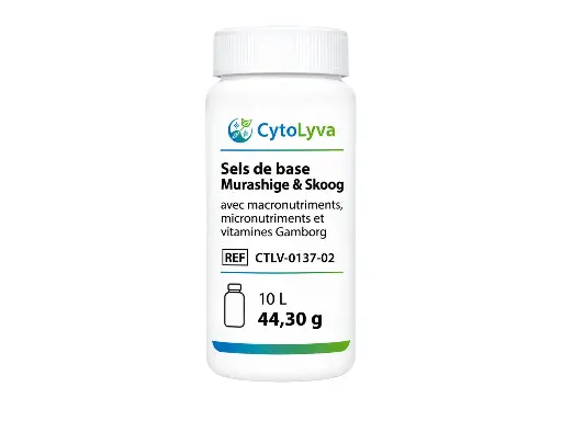 [CTLV-0137-02] Sels de base Murashige & Skoog avec macronutriments, micronutriments et vitamines Gamborg