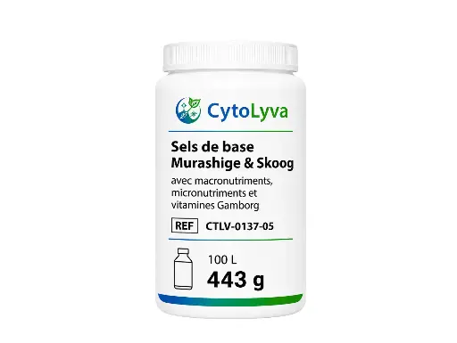 [CTLV-0137-05] Sels de base Murashige & Skoog avec macronutriments, micronutriments et vitamines Gamborg