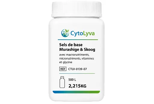 [CTLV-0139-07] Sels de base Murashige & Skoog avec macronutriments, micronutriments, vitamines et glycine