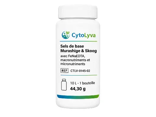 [CTLV-0145-02] Sels de base Murashige & Skoog avec FeNaEDTA, macronutriments et micronutriments